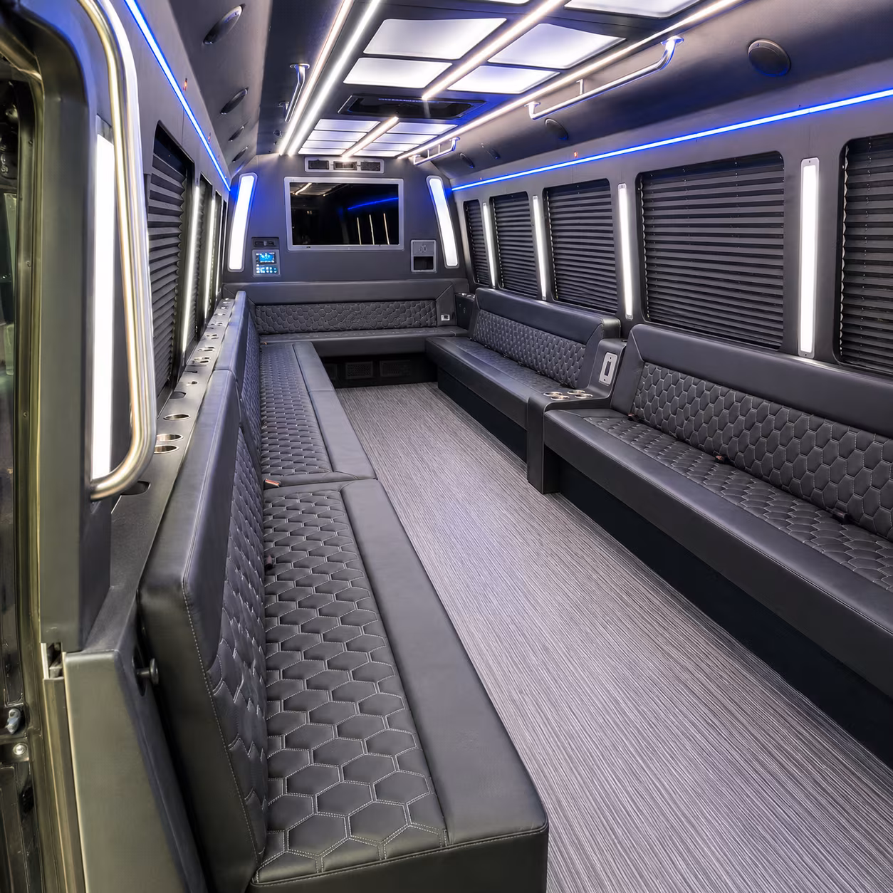 richland 40 passenger party bus interior