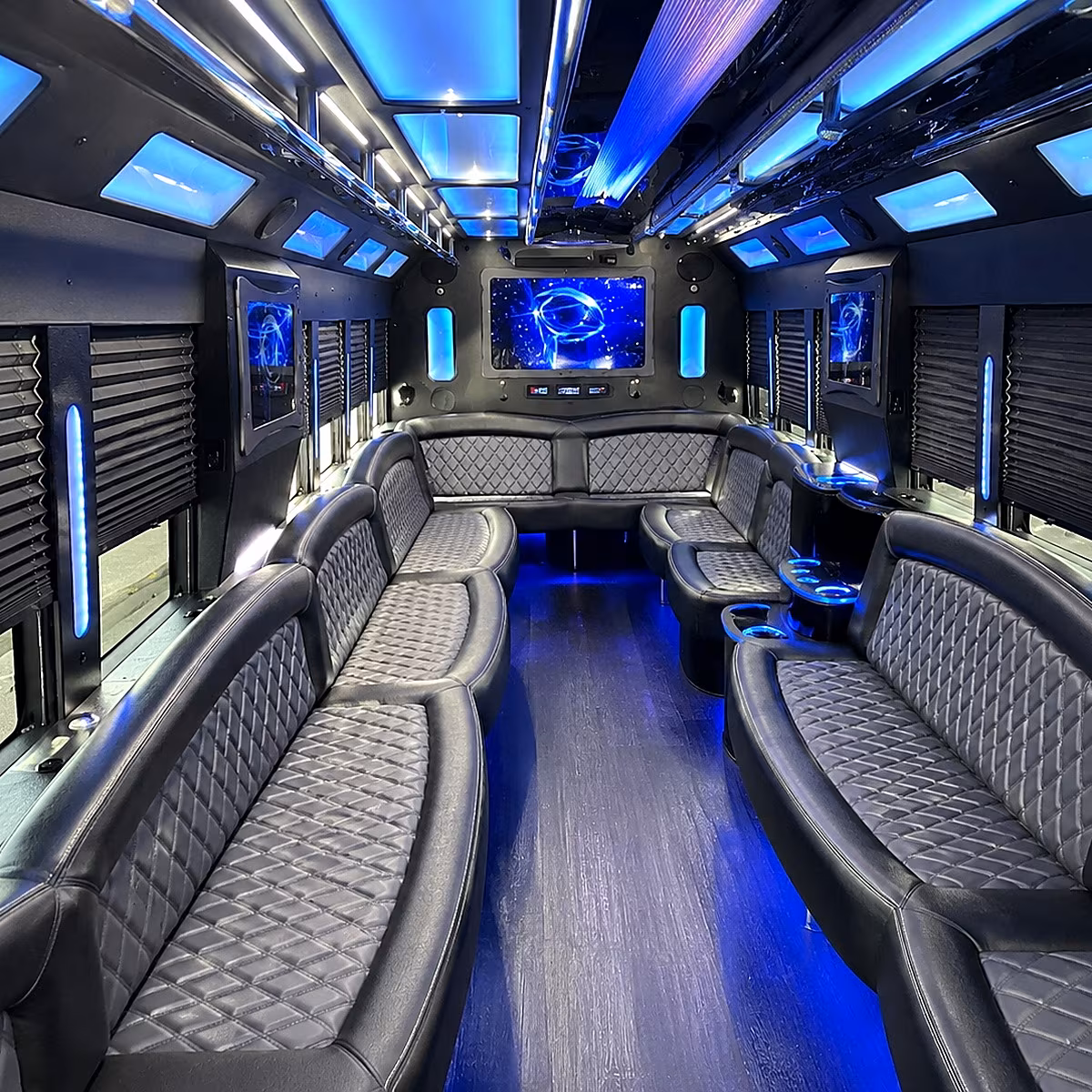 richland 50 passenger party bus interior