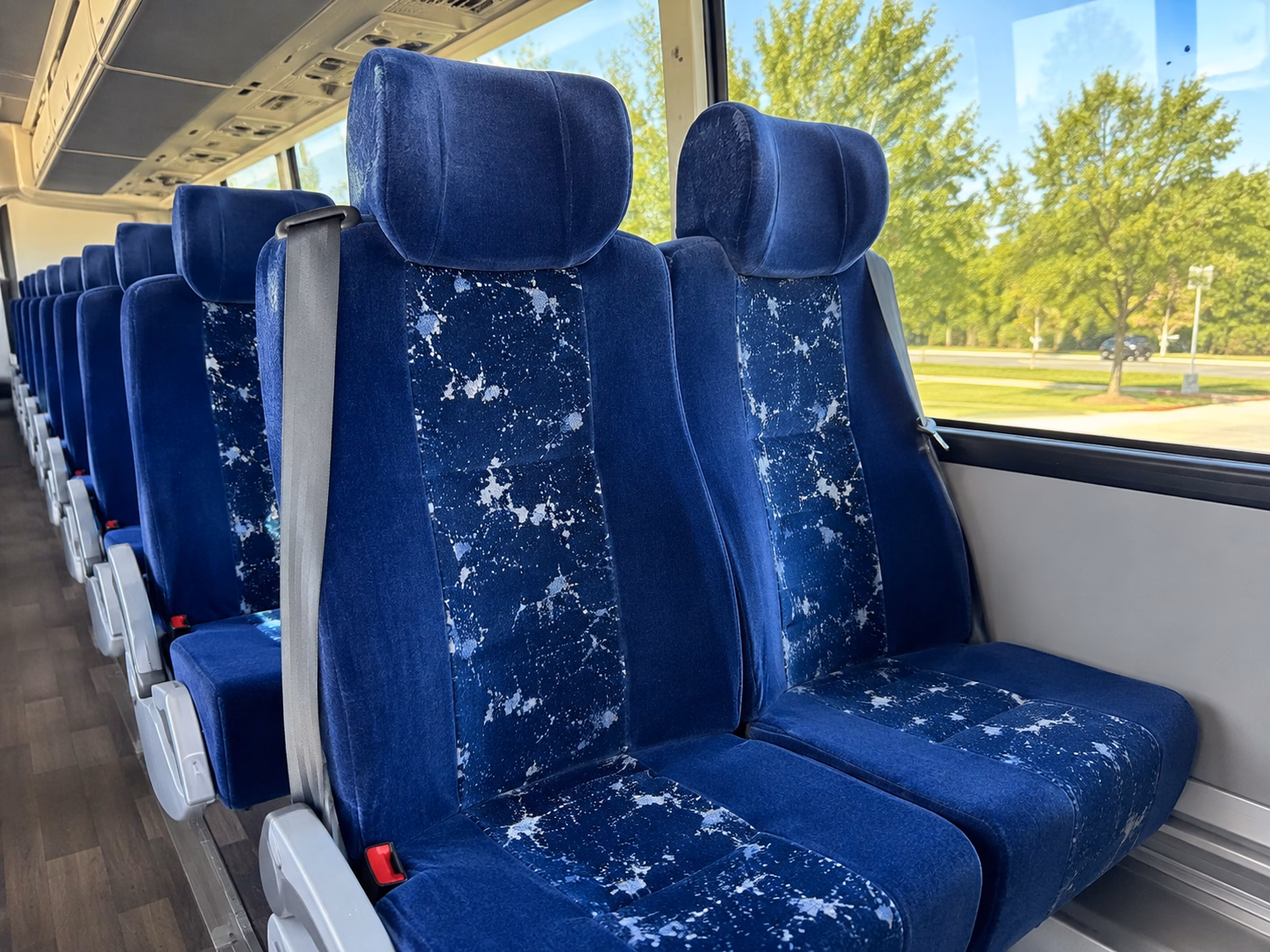 richland charter bus interior