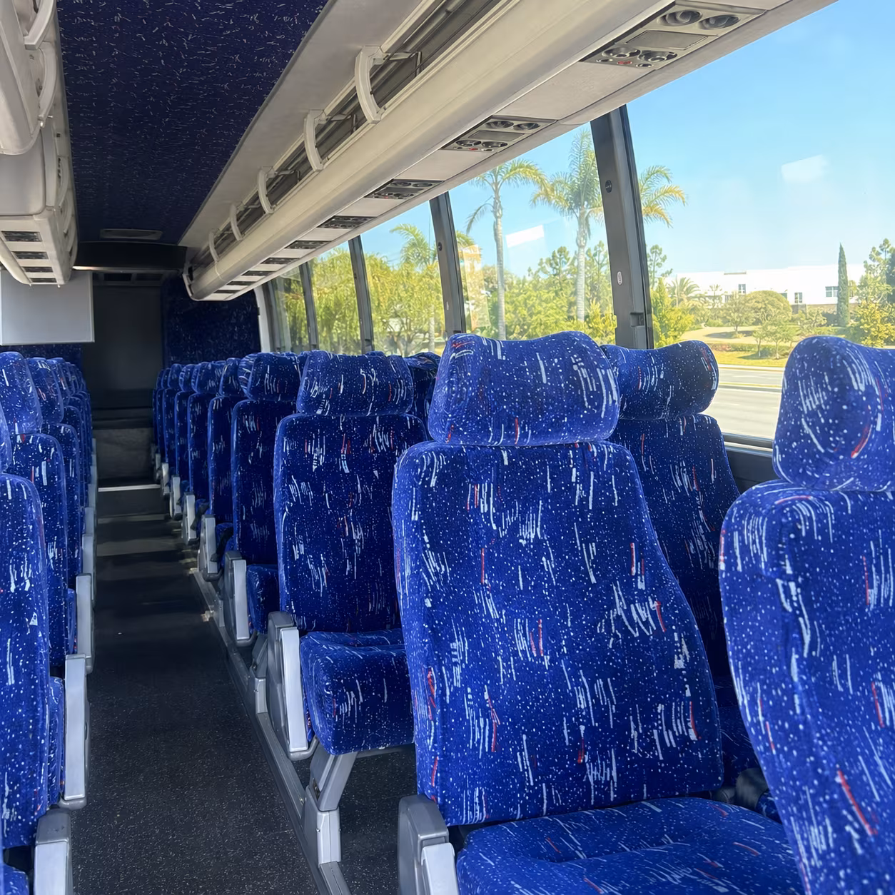 richland charter bus rental interior